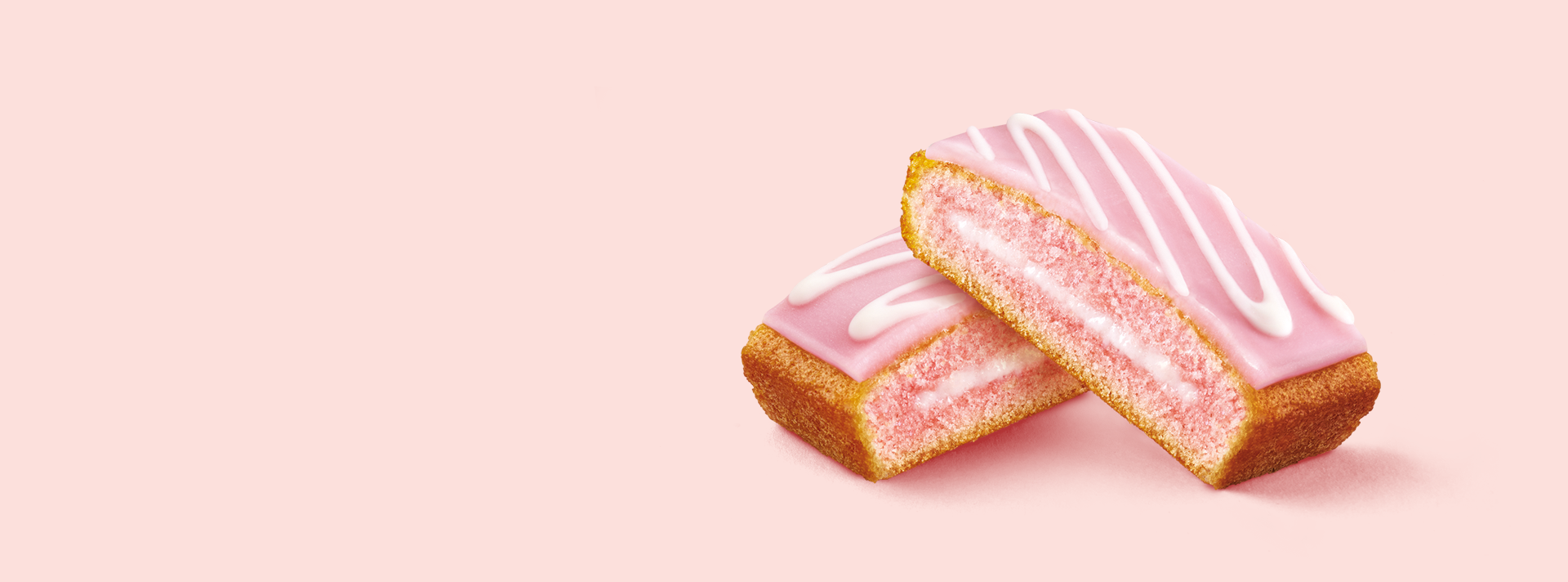 strawberry and creme cake slice